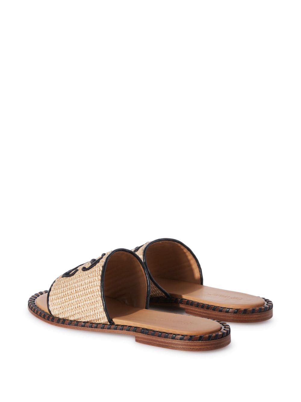 Twist Arrow raffia slides