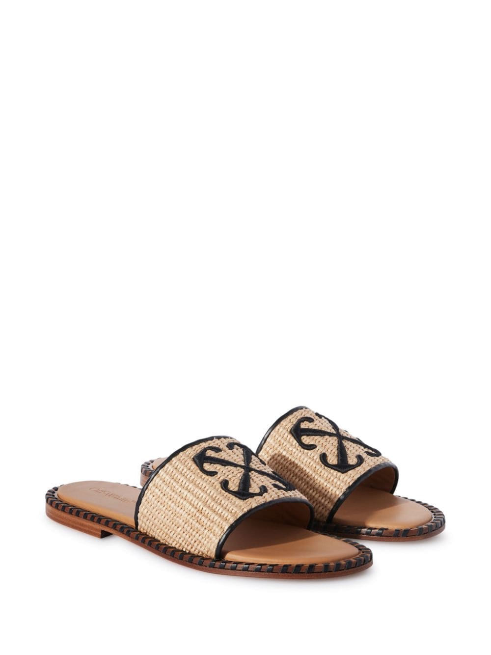 Twist Arrow raffia slides