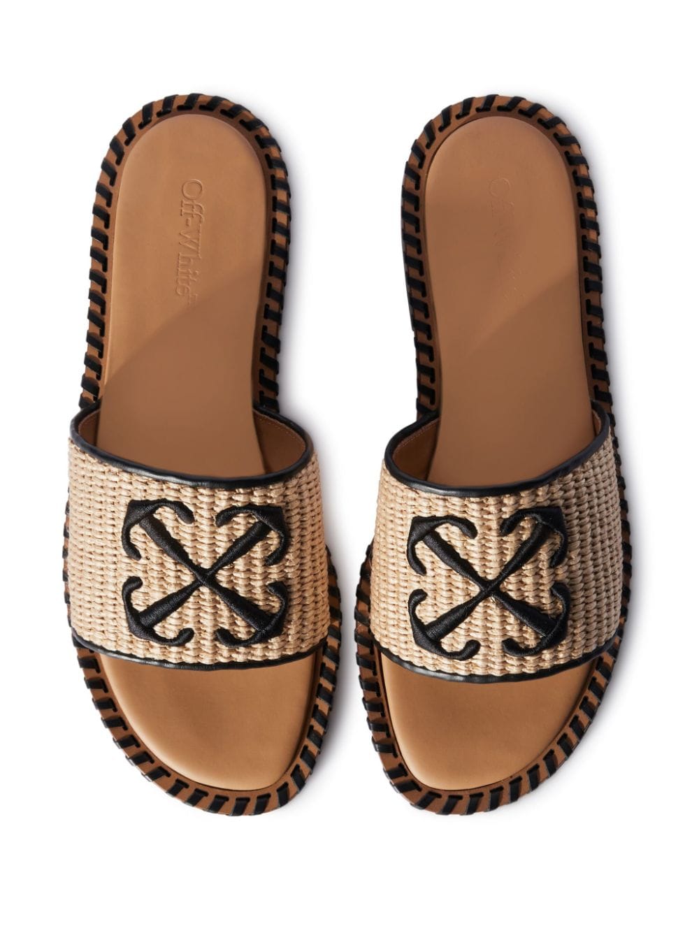 Twist Arrow raffia slides