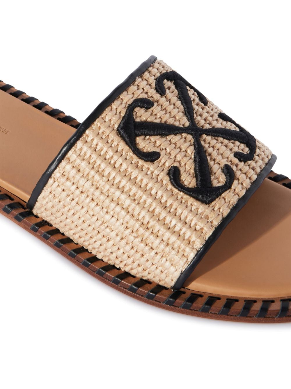 Twist Arrow raffia slides