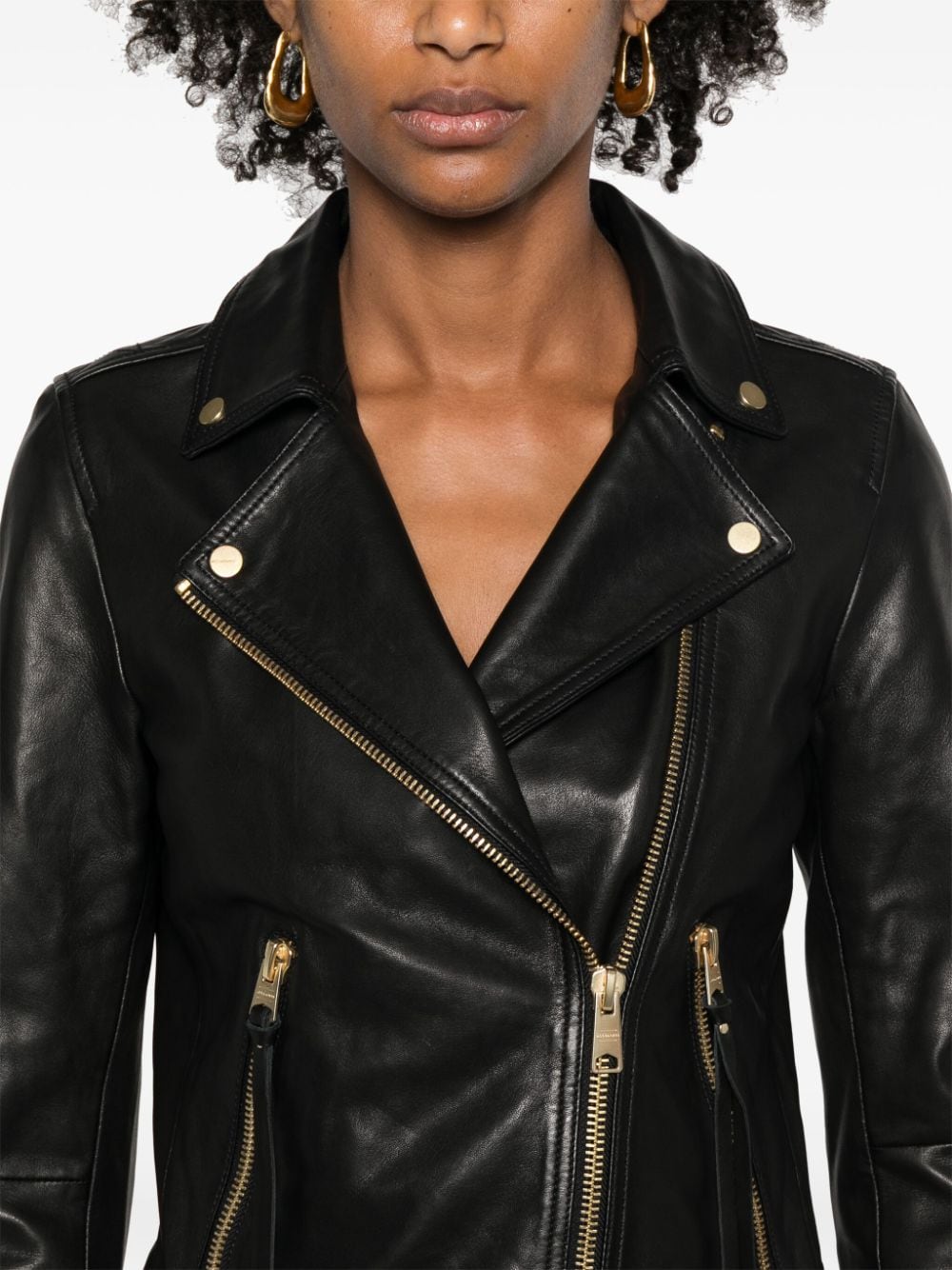 Dalby leather biker jacket