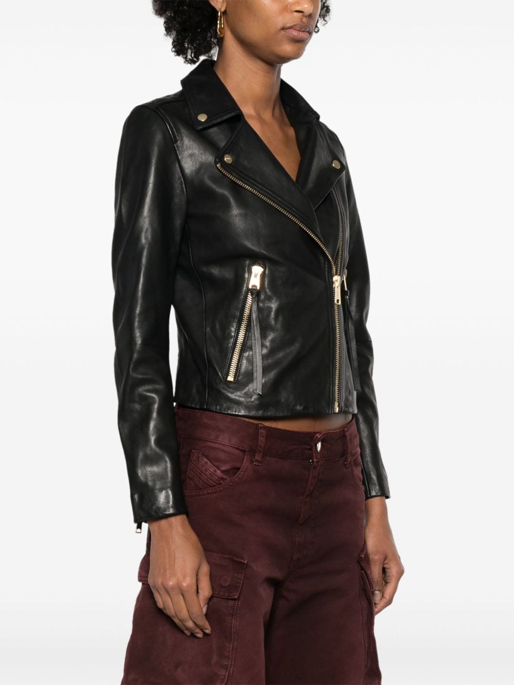 Dalby leather biker jacket